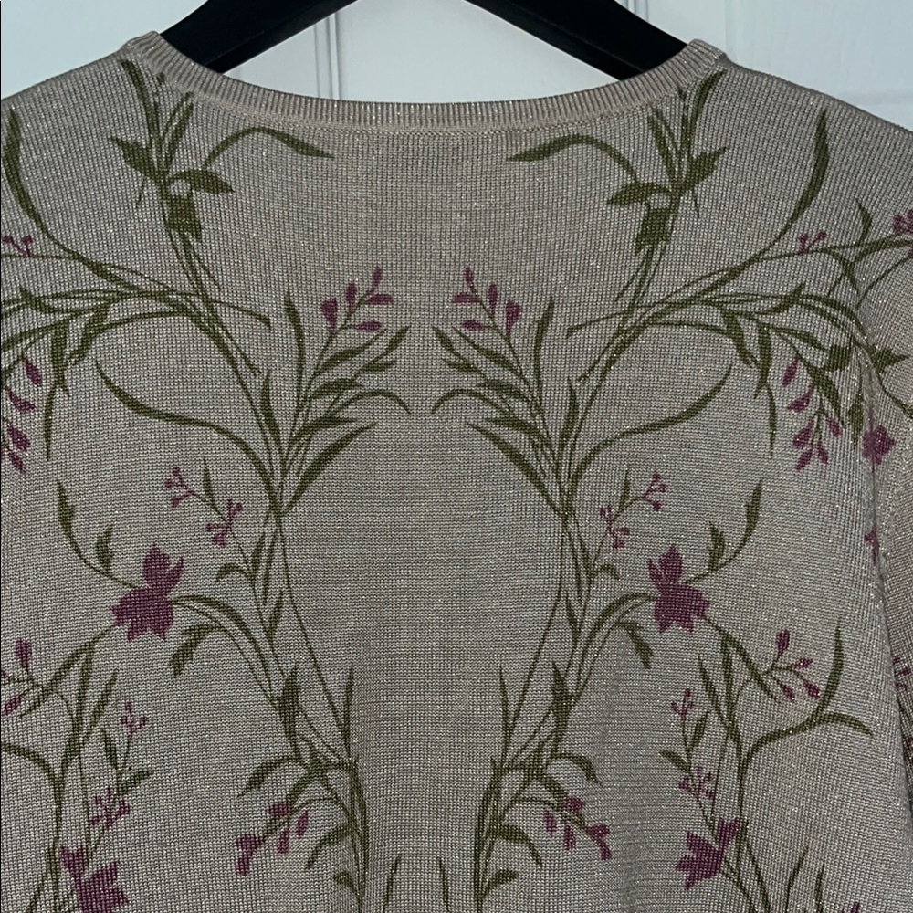 NWT Silk Club Vintage Silk Floral Cardigan - Picture 11 of 12